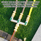 3 Way Garden Hose Splitter, Heavy Duty Brass Nickel Plated Rust Resistant Faucet Manifold, 3/4" Frost Resistant Outdoor Hose Adapter Connector，Hose Spigot Adapter with 3 Large Green Handles