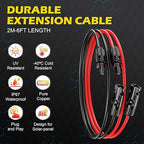 6Ft Solar Cable Solar ExtensionCable,10AWG Solar Panel Extension Cable with Female and Male Connectors,Waterproof SolarExtension Cable Kit (Red and Black).