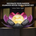 Solar Light Outdoor, Metal Glass Decorative Waterproof Garden Light LED Solar Flower Lights for Patio, Lawn,Walkway,Tabletop,Ground (Purple)