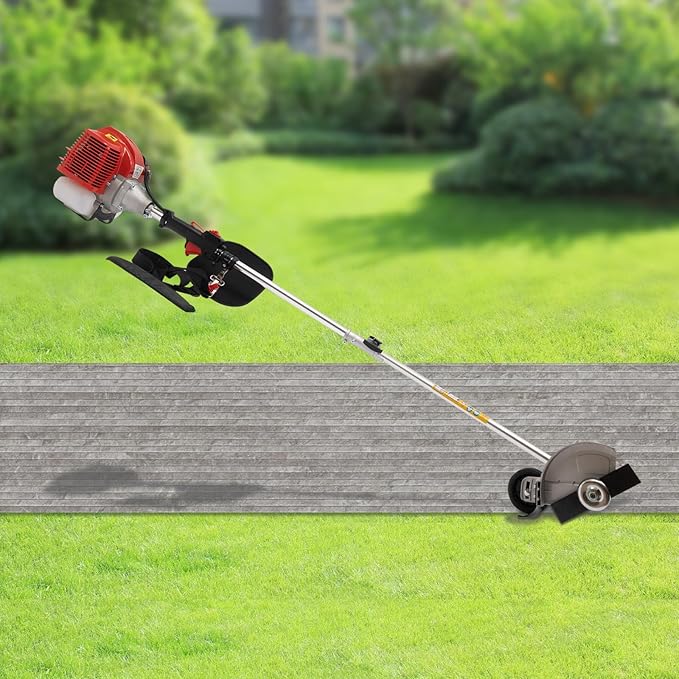 Weed Trimmer/Grass Cutter/Lawn Edger, 43CC 1.25KW 8500r Single Cylinder Air Cooled 2-Cycle Gasoline Engine for Weed, Brush