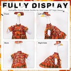 Fall Porch Goose Outfit Set for 23'' Plastic Statue Lawn Porch Goose Clothes with Thanksgiving Day Maple Leaf Skirt Hat Costume for Indoor Outdoor Patio Yard Lawn Art Decor