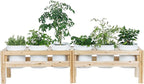 Greenes Fence Six Bucket Elevated Cedar Wood Garden Frame, 84 in. x 16 in. x 20 in. - Made in USA with North American Cedar