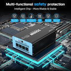 New 48V 2500 Watts Pure Sine Wave Inverter, 48V DC to 110V AC Power Inverter with 4 AC Outlets, USB Port, Type-C Port for Truck, Vehicle, Power Outage, Remote Control with LCD Screen
