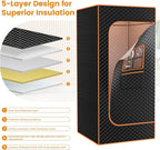DoCred Portable Sauna for Home, Upgraded Personal Steam Sauna Box with 3L Steamer, Folding Chair, Extra Large Size Foldable Home Sauna, Full Body Sauna Tent for Relaxation Spa