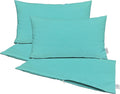 RSH DECOR: Sunbrella Pillow Covers Set of 4 | Covers Only - 26" x 16" | Outdoor Lumbar Pillow Covers Crafted with Sunbrella Performance Fabric | Canvas Aruba