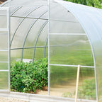 12 Pcs Polycarbonate Greenhouse Panels Polycarbonate Sheets Twin-Wall Roof Panels Waterproof UV Protected Clear Corrugated Plastic Roofing for Greenhouse, Outdoor, Plant Stand Roof(4' x 2' x 0.24'')