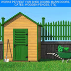 Heavy Duty Gate Hinges 3.5 inch 6 Pack Extra Thick Industrial T Barn Door Hinges Shed Door Hinges for Large Wooden Gates Wood Fence Outdoor - Black Iron Finish (Screws Included)