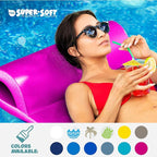 TRC Recreation Sunsation Vinyl Coated Foam Swimming Pool Float Mat Adult Lounger with Built-in Roll Pillow