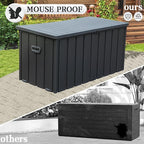 Domi 100-Gallon Outdoor Storage Box – Waterproof, Lockable Storage Cabinet With Resin Lid for Patio Furniture, Garden Tools & Pool Supplies – Large Metal Storage for Cushions, Toys & More