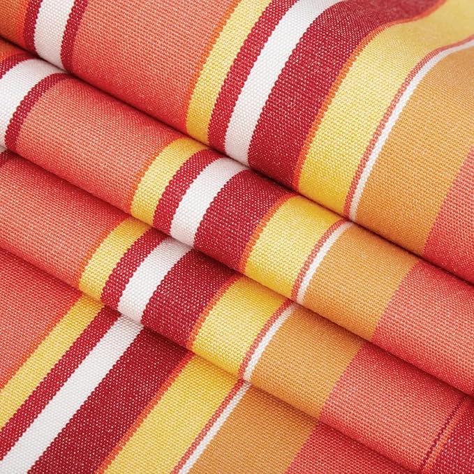 RSH DECOR: Sunbrella Square Throw Pillows Set of 2 | 24" x 24" | Water and Fade-Resistant Performance Fabric | Outdoor Pillow Covers with Down-Alternative Inserts | Dolce Mango
