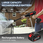 Cordless Pressure Washer Battery Powered,880PSI Cordless Power Washer with 4.0Ah Battery,6-in-1 Nozzle,3 Power Level Touch-Adjustable,Handheld Portable Pressure Washer for Cars Wash,Yard(Black+Orange)