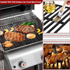 GasSaf 17.5 Grill Grates for Weber 7637 Spirit 200 E210 E220 S210 S220, GS4 Spirit II E-210 (Front-Knob), Cooking Grates Replacement Parts for Weber 2 Burner Gas Grills, 17.5 x 10.2 Cast Iron, 2-Pack