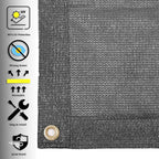 SUNNY GUARD Shade Cloth Custom Size 5x14 FT Sun Shade Screen Fabric Shade Cover Tarp with Grommets for Pergola Backyard Garden, Dark Grey(We Customized)