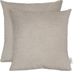 RSH DECOR: Sunbrella Square Throw Pillows Set of 2 | 24" x 24" | Water and Fade-Resistant Performance Fabric | Outdoor Pillow Covers with Down-Alternative Inserts | Cast Silver