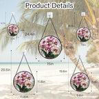 Stained Glass Window Hanging - Pink Purple Phalaenopsis Flowers Sun Catcher for Door Home Decor Plant Suncatcher Christmas Mother's Day Birthday Gifts for Women Men Mom Nana 11.8 in