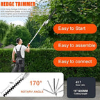 Weed Eater Gas Powered,52cc 2 Stroke Gas Weed Wacker, 5 in 1 Multi Functional Trimming Tools,Gas Hedge Trimmer,String Trimmer,Weed Eater,Brush Cutter,Pole Chainsaw with Extension Pole 9500rpm 2.3kw