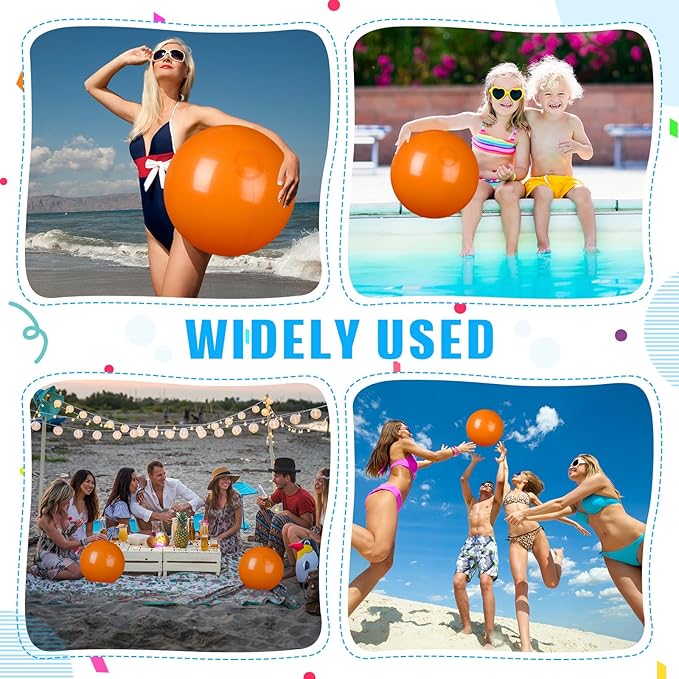 2 Pcs Inflatable Beach Ball 8 inch Swimming Pool Balls Summer