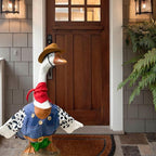 Porch Goose Outfits for 23" Plastic Porch Goose Cowboy Outfit Goose Clothes for Cement Goose for Indoor Outdoor Garden Yard Lawn Patio Art Decor(NZL)