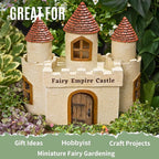 PRETMANNS Fairy Garden House – Large Fairy House for Outside – 9” High with Door That Opens – Sturdy Fairy Garden Building – Adorable Miniature Garden Accessories Supplies
