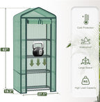 Greenhouse for Indoor Outdoor, Small Plastic Plant Green House 4-Tier Rack Stand Portable Greenhouses with Durable PE Cover for Seedling