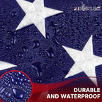 American Flag 5x8 Ft for Outside, Heavy Duty Nylon US Flag for High Wind, Durable Embroidered Stars, Sewn Stripes, Brass Grommets, Fade Resistant Waterproof USA Flags