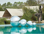 Generic Big Shiny Balls Giant Inflatable Mirror Balls for Events & Decor - Party, Advertising, Shows, Stage Decoration - Hanging & Standing-Various Sizes & Colors - Silver (0.8m/2.62ft)