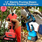 3-in-1 Pole Pruning Shears&Pole Saws for Tree Trimming,Electric Pruning Shears with 15.3ft Reach Pole,Cordless Pole Shears and Pole Saw Compatible for Jovant 20V Battery (Tools Only, No Battery)