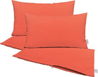 RSH DECOR: Sunbrella Pillow Covers Set of 4 | Covers Only - 20" x 12" | Outdoor Lumbar Pillow Covers Crafted with Sunbrella Performance Fabric | Canvas Melon