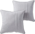 Greendale Home Fashions Sunbrella 20" Square Outdoor Throw Pillow with Removable Cover (Set of 2), Canvas Granite 2 Count