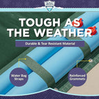 Buffalo Blizzard Supreme Plus 16 ft x 32 ft Rectangular Winter Pool Cover | Green/Black | Heavy Duty for Above Ground Swimming Pools | Easy Install | Cold & UV Resistant | Seasonal Debris Protection