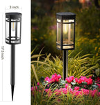 EXCMARK 12 Pack Solar Lights Outdoor Waterproof for Garden Pathway Walkway Driveway Yard Lawn Decorative Landscape Lighting. (Warm White Light, 12)