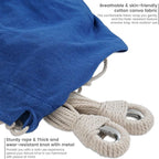Lazy Daze Hammocks Double Hammock with 9ft Space-Saving Steel Stand Includes Portable Carrying Case, 450 Pounds Capacity (Dark Blue)