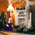 Halloween Goose Outfit Porch Witch Goose Clothes for 23'' Cement Plastic Geese Costume for Yard Lawn Outdoor Garden Patio Statue Holiday Decor
