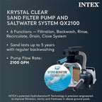 Intex 26367EH 24' x 12' x 52" Rectangular XTR Frame Swimming Pool w/ Filter Pump - Large Above Ground Backyard Rectangle Pool w/ 45-Inch Deep Water