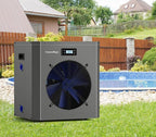 16000BTU Above Ground Pool Heat Pump for 5000 Gallon Pools, WiFi Smart Control, Titanium Heat Exchanger, 110V-120V/60Hz Efficient Heating