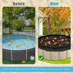 28ft Round Leaf Net Pool Covers for Above Ground Pool - Winter Cover Mesh Cover，29.5ft Mesh Swimming Pool Cover，Pool Safety Net Fits 28FT Above Ground Pools,Cover Size: 29.5 X 29.5 FT（Square）