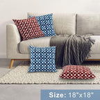 JMGBird 18×18 Inch Outdoor Lumbar Pillows Pack of 2 Colors Waterproof Throw Pillows with Insert Rectangular Decorative Garden Cushion for Home Furniture Patio Coach Sofa