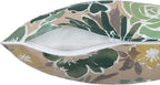 Magpie Fabrics Set of 2 Lumbar Throw Pillow with Insert 12x20 Inch, Outdoor Rectangular Waterproof Home Decorative Toss Cushion for Patio Garden Car Office - Green Floral
