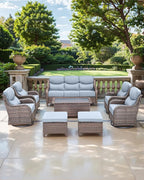 Luxury 24x24x6 Inch Smile Patio Dining Chair Cushions Set of 4 - Heavy Duty Water Slashproof Outdoor Seat Cushion for Outside Furniture Swivel Chairs Loveseat L-Shape Sofa - Baby Blue