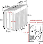 BlueWish 4'x10' Storage Shed, Outdoor Storage Shed with Vents, Galvanized Sloping Roof, Metal Tool Shed Small Shed for Tool Storage, Garbage,Pet House