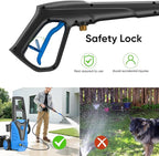 DUMOS Electric Pressure Washer, High Pressure Cleaning Machine with Foam Cannon, 2.0 GPM Power Washer with 5 Quick Connect Nozzles for Fences Decks Patios