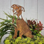 Corten Steel American Pit Bull Terrier Dog Silhouette Yard Stake (Large)