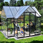 12 Pcs Polycarbonate Greenhouse Panels Polycarbonate Sheets Twin-Wall Roof Panels Waterproof UV Protected Clear Corrugated Plastic Roofing for Greenhouse, Outdoor, Plant Stand Roof(4' x 2' x 0.24'')