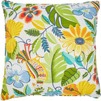 BrylaneHome 20" Square Throw Pillow - Patio & Outdoor - Water, Stain & Fade Resistant - Carolina