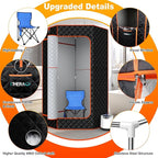 iTHERAU XL Sauna Box, Portable Sauna for Home, Steam Sauna Tent Full Body Personal Sauna Room with 3L 1200w Steamer, Upgrade Materials, Remote Control, 9 Levels Heat, 90 Mins Timer, Chair