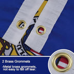 Bradford Wisconsin State Flag 3x5 Feet Outdoor, 3 Ply Polyester Double Sided Heavy Duty, WI Flag With 2 Brass Grommets for Outside House Long Lasting
