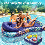 HeySplash Pool Lounger Float for Adult, Inflatable Pool Floats Bed Cooling Contour Lounger Rafts, Water Rafts for Lake, Outdoor Beach Pool Party