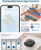 eufy Robot Vacuum E25, HydroJet System with Roller Mop, 20,000 Pa Turbo Suction, All-in-One Robot Vacuum and Mop Combo, Edge-to-Corner Cleaning, Zero-Tangle Design, AI Obstacle Avoidance (Upgraded)