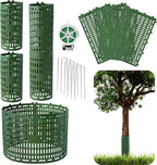 7pcs Tree Trunk Protector, Tree Guards Trunk Protector with Twist Ties, Resizable for Various Size Trees or Plants, Preventing Tree Bark Damage from Pruners, Mowers, and Rodents