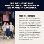 Allegiance Flag Supply Pre-Assembled American Flag Set | American-Sourced Nylon Fabric, Embroidered Stars, Hand-Stitched | Proudly Made in USA (3' x 5')